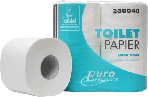 Euro Products | Toiletpapier 2-laags | Tissue Cellulose | Wit | 40 x 400 vel