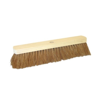 Betra | Zaalveger | Hout | Kokos haar | Inclusief steelhouder | 80 cm