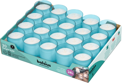Bolsius | Relight Blauw Kaarsen | Navulling 20 stuks