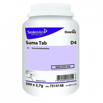 Suma | Tab D4 | Desinfectietabletten | Pot 300 stuks