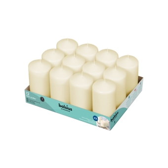 Bolsius | Stompkaarsen 13/7 | Ivoor | 12 stuks