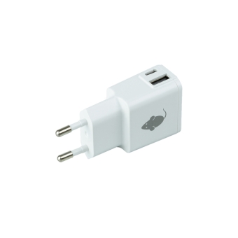 Oplader | 220V | USB-A en USB-C | Wit | 5 stuks