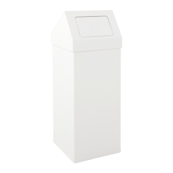 Prullenbak Carro-Push 110ltr pushklep wit