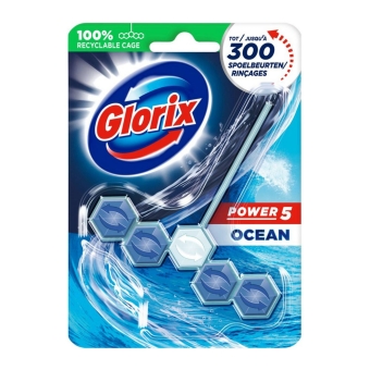 Glorix | Toiletblok Power Ocean | 9 x 55 gram