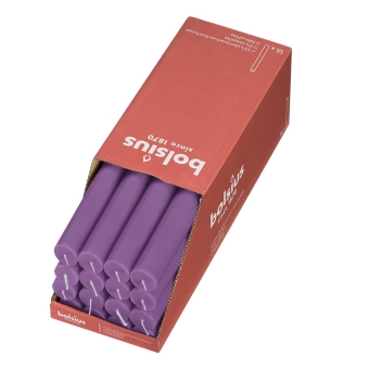 Bolsius | Rustieke Tafelkaarsen | 270/23 | Vibrant Violet | 16 stuks