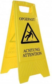 Wecoline | Waarschuwingsbord schoonmaak | 'Let op! Natte vloer'