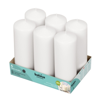 Bolsius | Stompkaarsen | 200/70 | Wit | 6 stuks