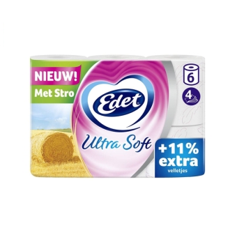 Edet | Toiletpapier Ultra Soft 4-laags | 4 x 6 rollen