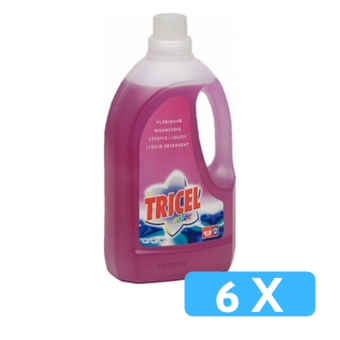 Tricel | Vloeibaar wasmiddel | Color | Fles 6 x 1.5 liter