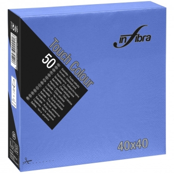 Infibra | Servetten 2-laags | 1/4 vouw | Donkerblauw | 40x40cm | 24x50 stuks