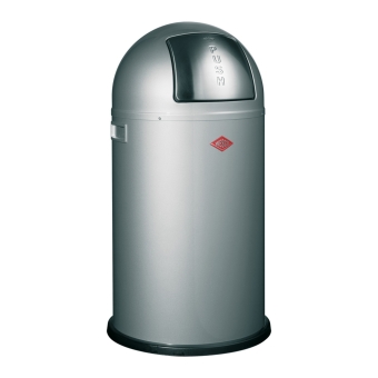 Prullenbak 50ltr Wesco Pushboy aluminium