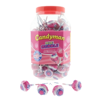 Mister Bubble | Aardbei | 100 lollies