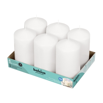 Bolsius | Stompkaarsen | 150/80 | Wit | 6 stuks