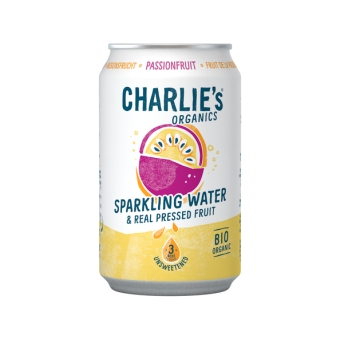 Charlie's Organics | Sparkling Water Passionfruit Bio | 12 x 33 cl