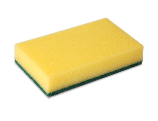 Wecoline | Schuurspons | Geel-groen | 10 stuks