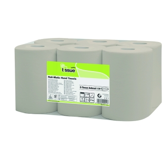 E-Tissue | Handdoekrol 2-laags | Mini matic | 6 x 130 meter