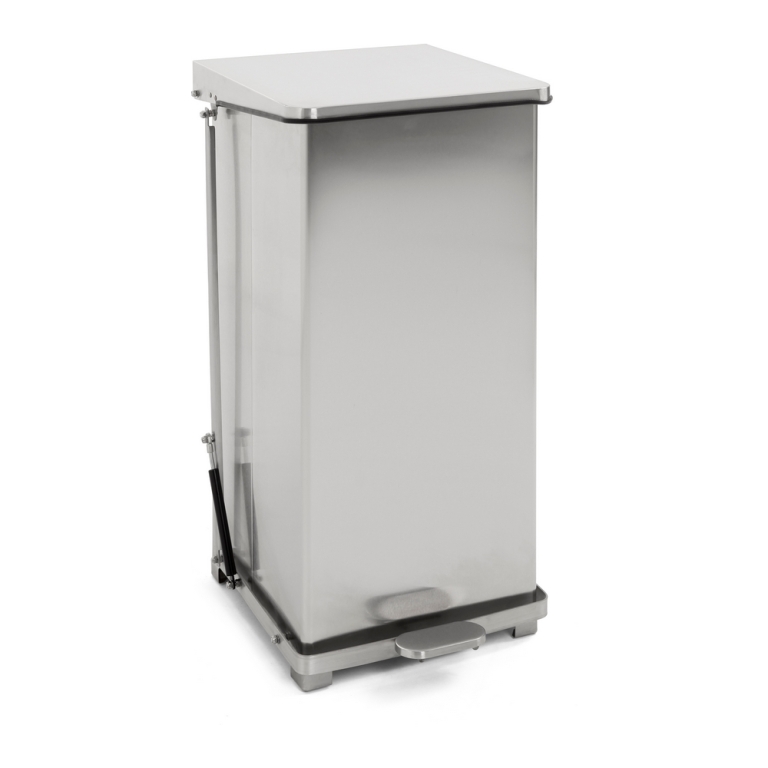 Industriële pedaalemmer 90 ltr RVS