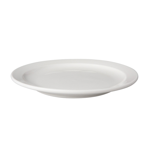 Mammoet | Bord | Wit | Smalle rand | 21 cm | 6 stuks