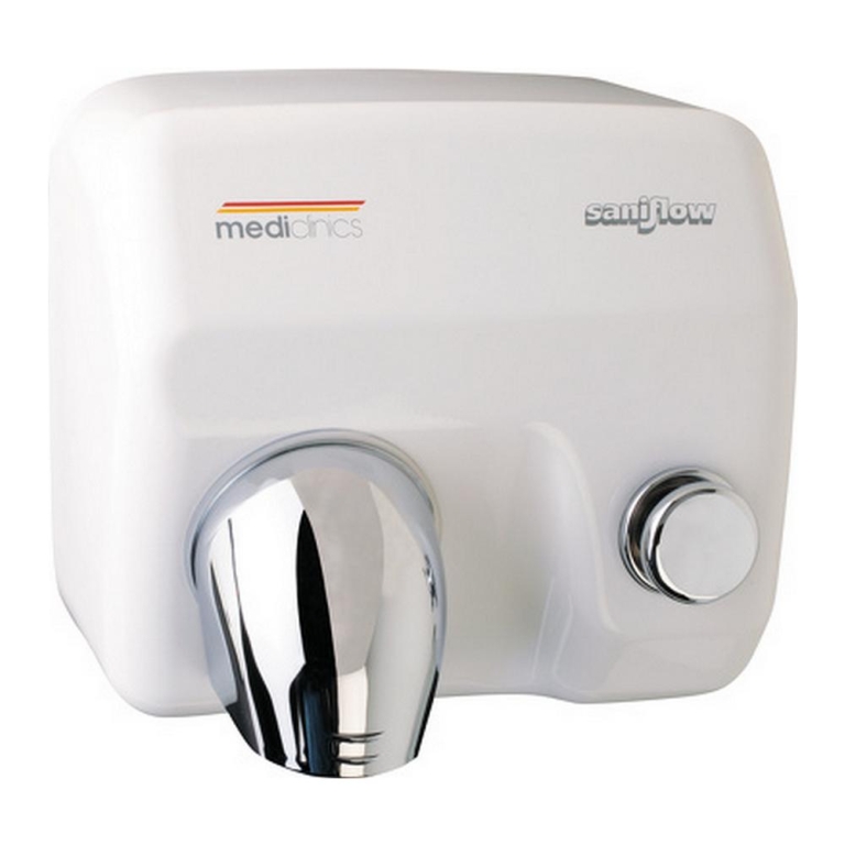 Mediclinics | Handendroger | Drukknop | 2250 watt | Wit | Staal