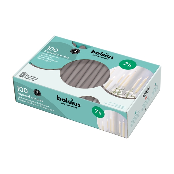 Bolsius | Gotische Kaarsen | Taupe | 100 stuks
