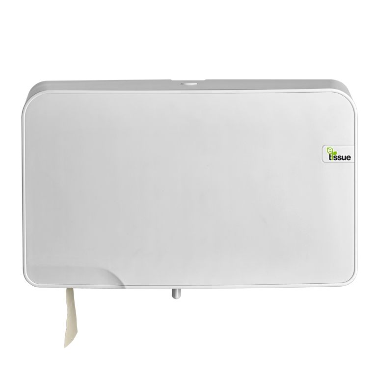 E-Tissue | Mini Duo Jumbo Toiletrolhouder | Wit