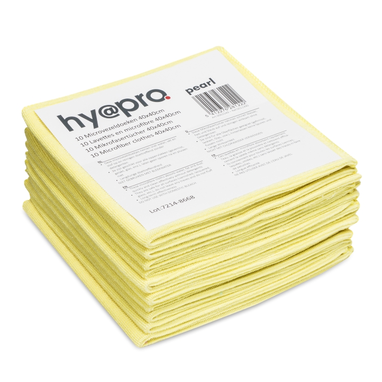 Euro Products | Microvezeldoek | Geel | 40 x 40 cm | 80 stuks 