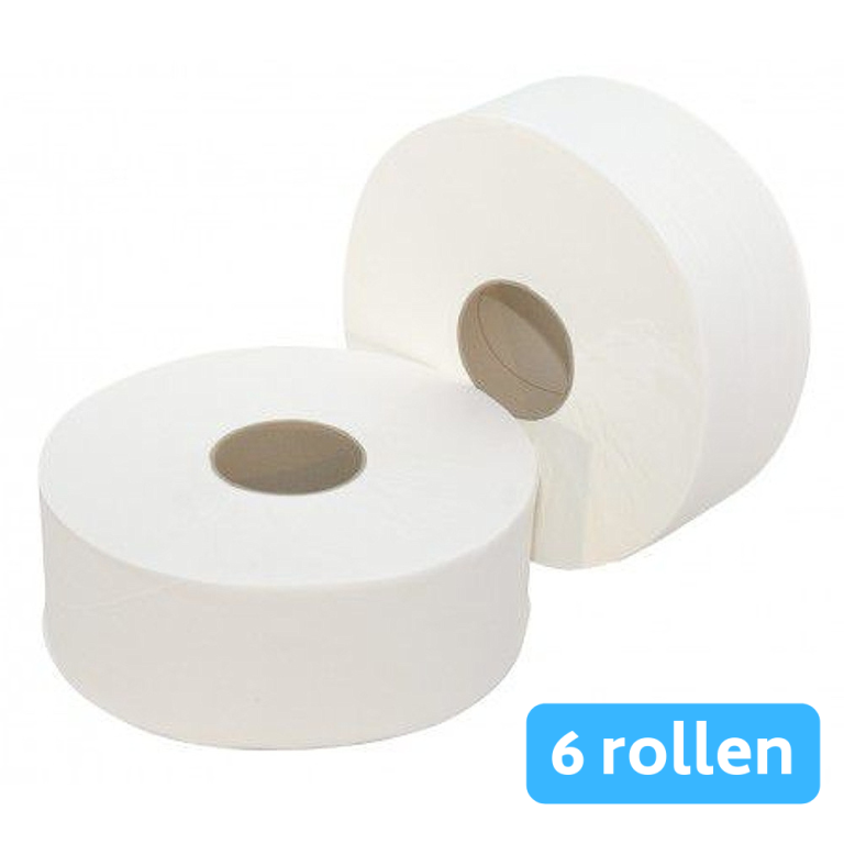 Euro Products | Maxi Jumbo toiletpapier | Cellulose 2-laags | 6 x 300 meter
