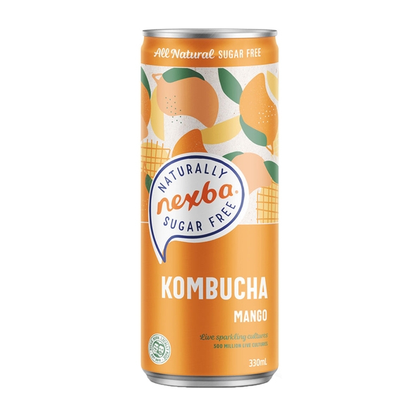 Nexba | Kombucha Mango | Blik | 12 x 33 cl