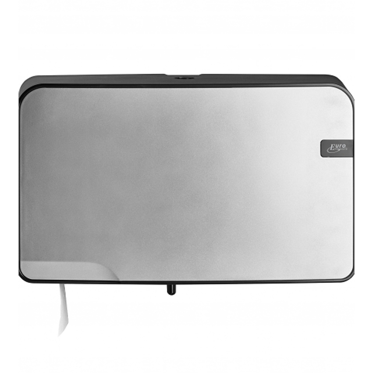 Euro Products | Quartz | Toiletrolhouder | Mini Jumbo Duo | Zilver