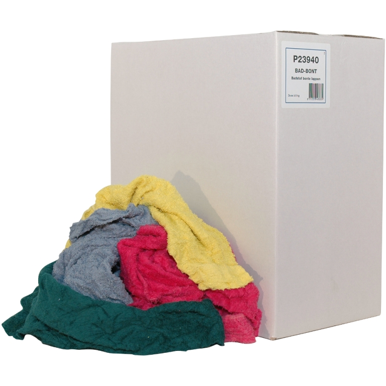 Euro Products | Poetsdoek | Badstof Bont gesneden | Doos 8 kg