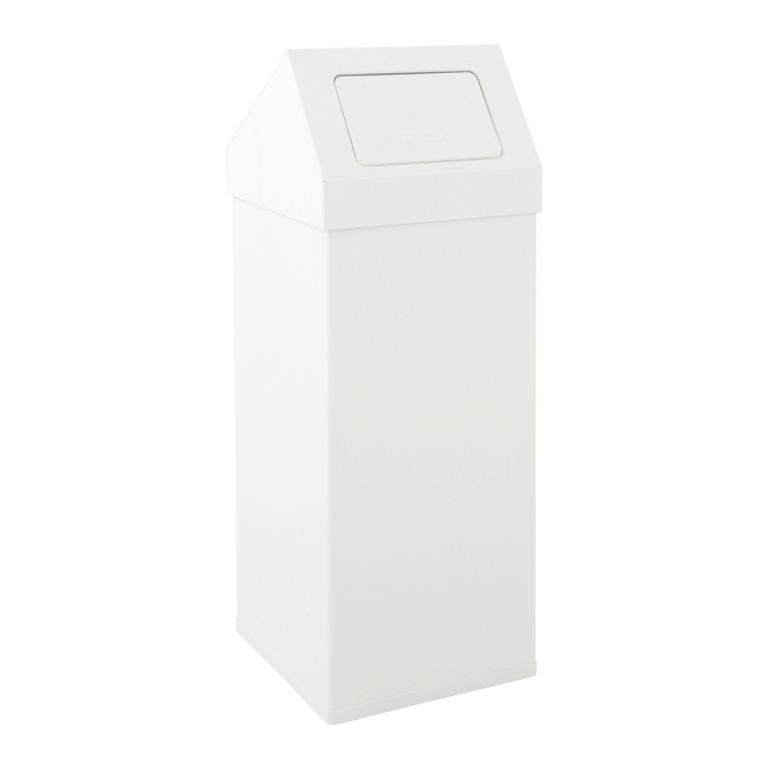 Prullenbak Carro-Push 110ltr pushklep wit