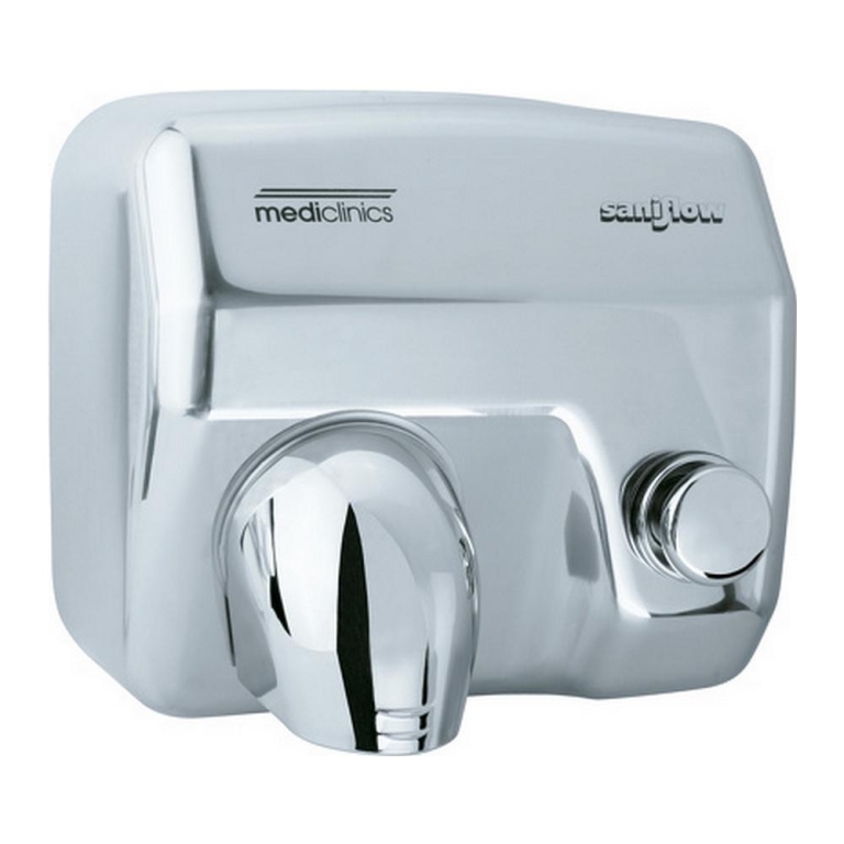 Mediclinics | Handendroger | Drukknop | 2250 watt | RVS 