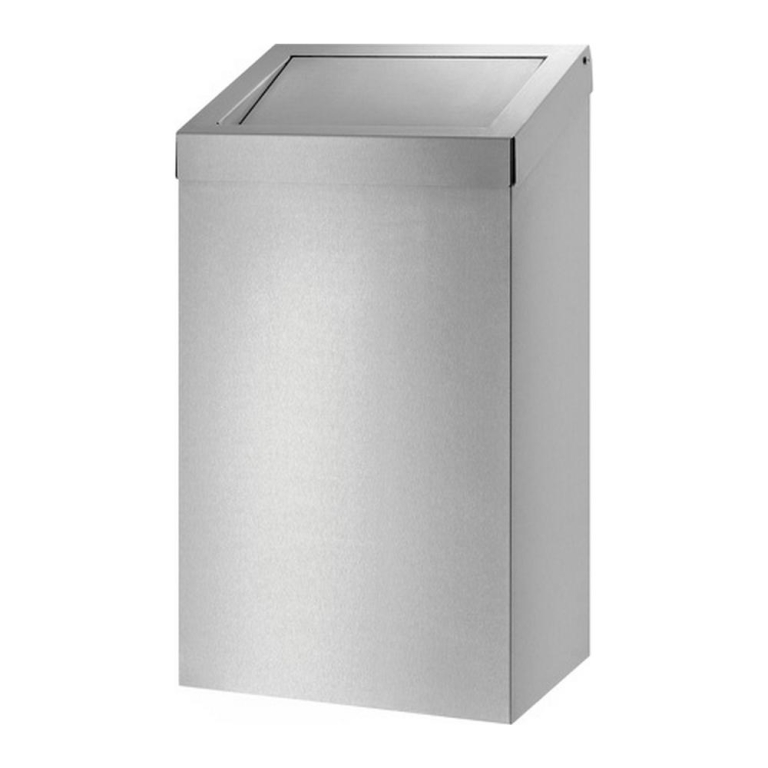 Dutch Bins afvalbak | 50 liter | Gesloten | Kleur: RVS 