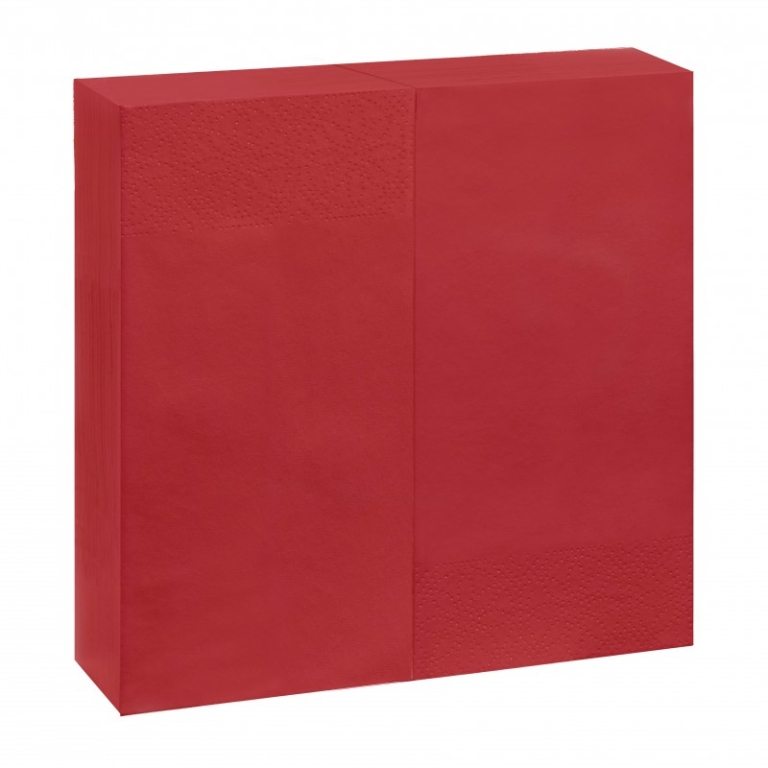 Servetten 2-laags | 1/8 vouw | Rood | 40x40cm | 32x50 stuks