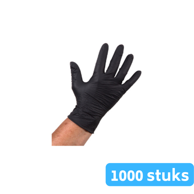 Handschoenen Nitril Ongepoederd Zwart XL 10 x 100 stuks 