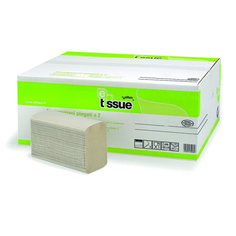 E-Tissue | Handdoekpapier 2-laags | Multifolded | 24 x 20,5 cm | 25 x 150 stuks