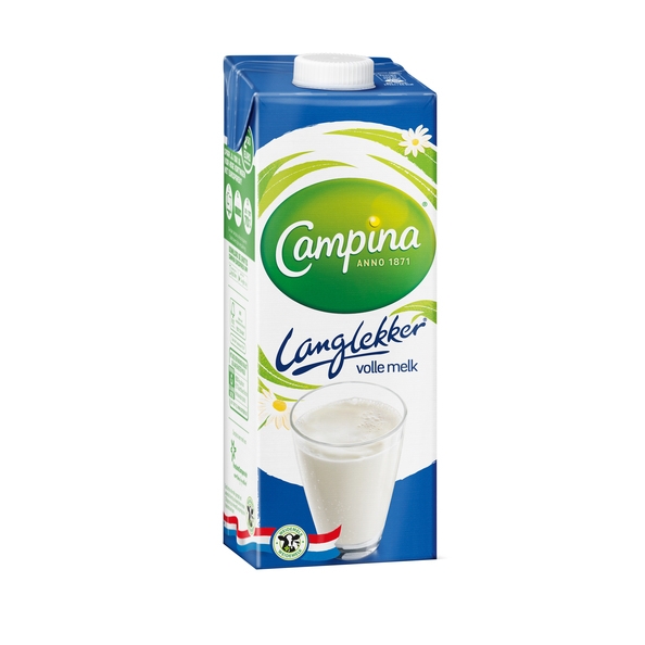 Campina Langlekker | Volle melk | Pak 12 x 1 liter
