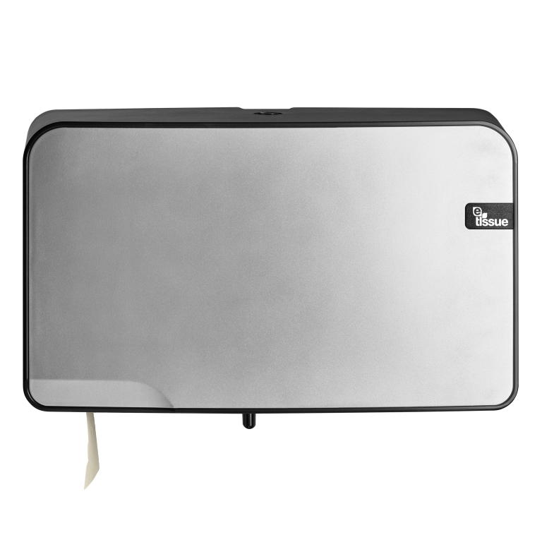 E-Tissue | Mini Duo Jumbo Toiletrolhouder | Zilver