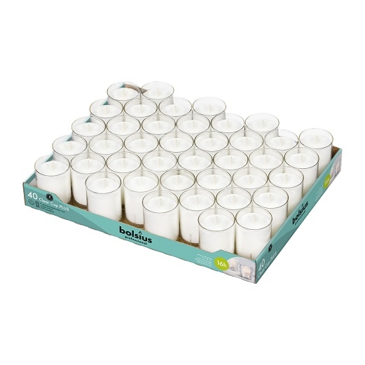 Bolsius | Clear Cup Plus | Transparant | 40 stuks