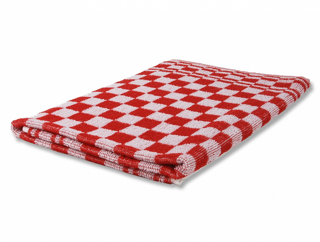 Wecoline | Keukenhanddoek | Rood-wit geblokt | 60 x 60 cm | 6 stuks