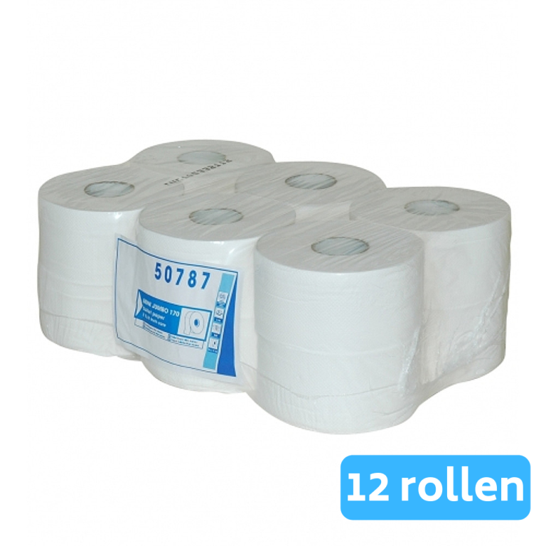 Euro Products | Mini Jumbo toiletpapier | Cellulose 2-laags | 12 x 150 meter