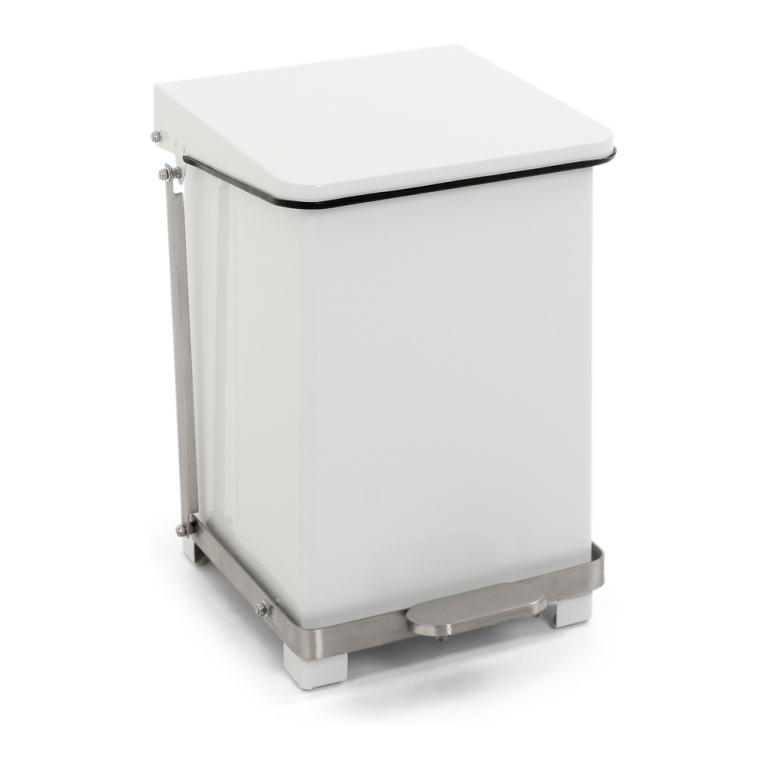 Industriële pedaalemmer 27 ltr wit