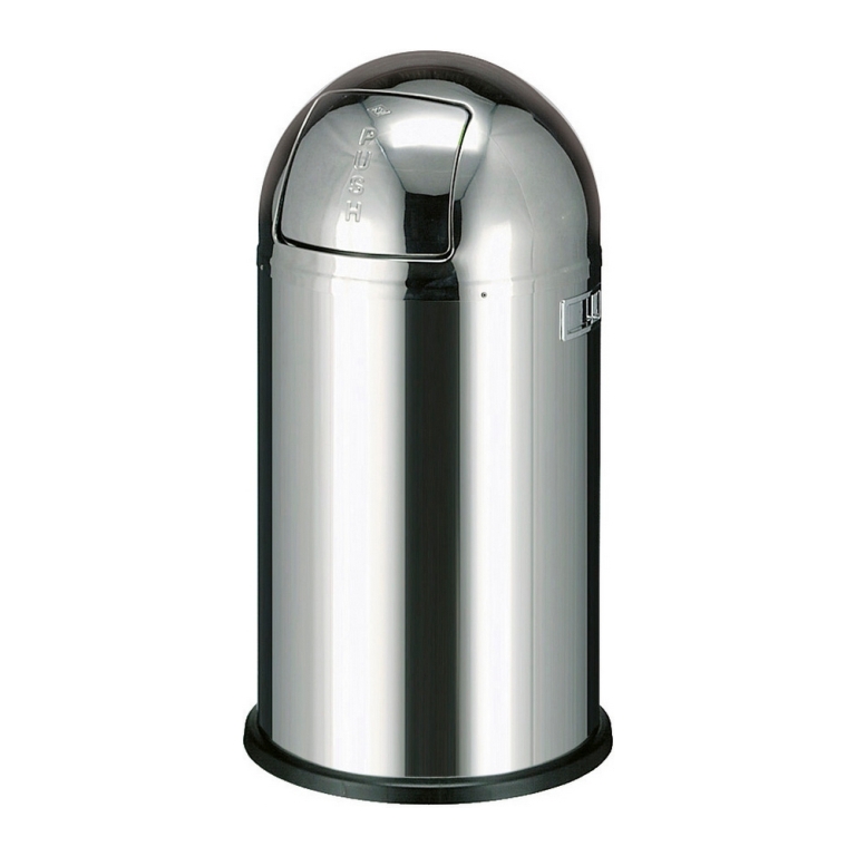 Prullenbak 50ltr Wesco Pushboy rvs