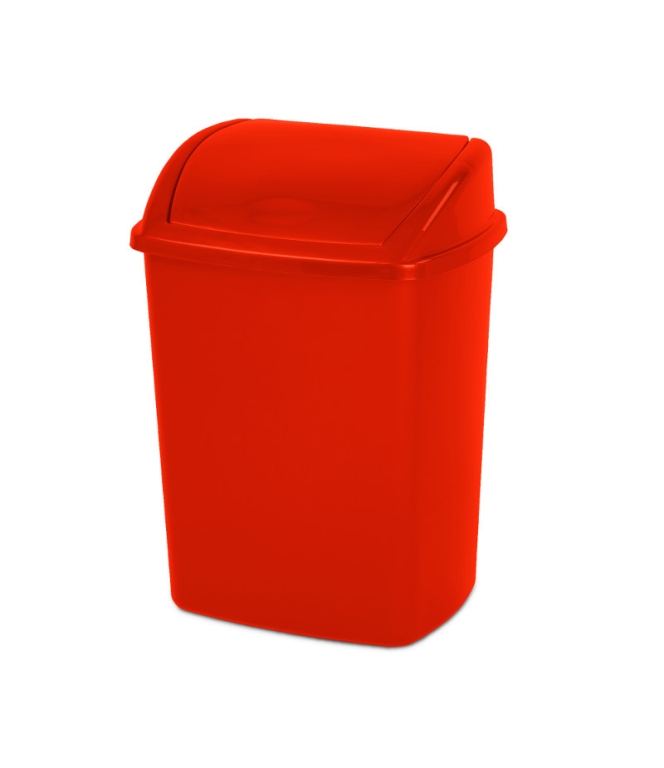 Afvalbak 26 liter Rood 16 stuks