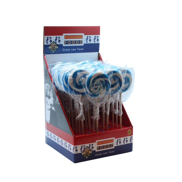 Holland Foodz | Spiraallolly Blauw-wit | 30 x 45 gram