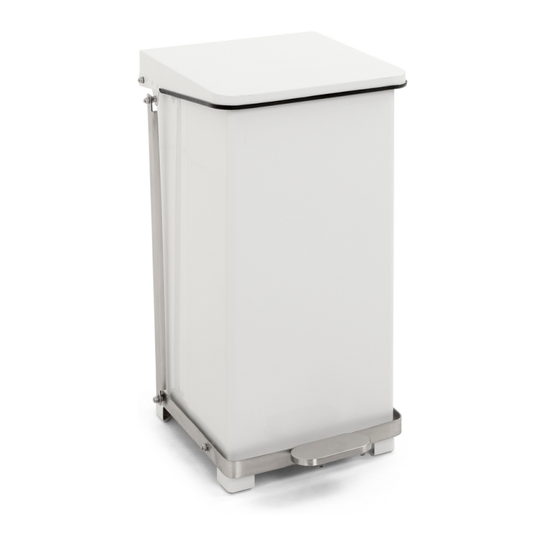 Industriële pedaalemmer 45 ltr wit