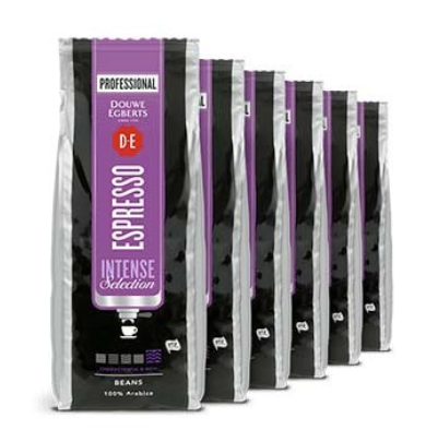 Douwe Egberts | Espresso | Intense Selection | Zak 6 x 1 kg