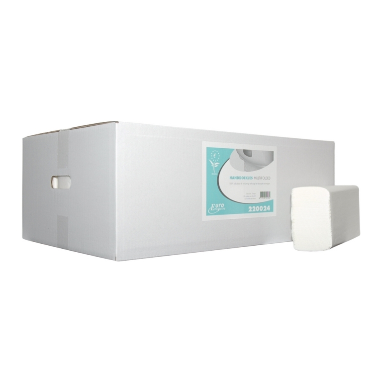 Euro Products | Vouwhanddoekjes 2-laags | Multifolded | 24 x 21 cm | 3750 stuks