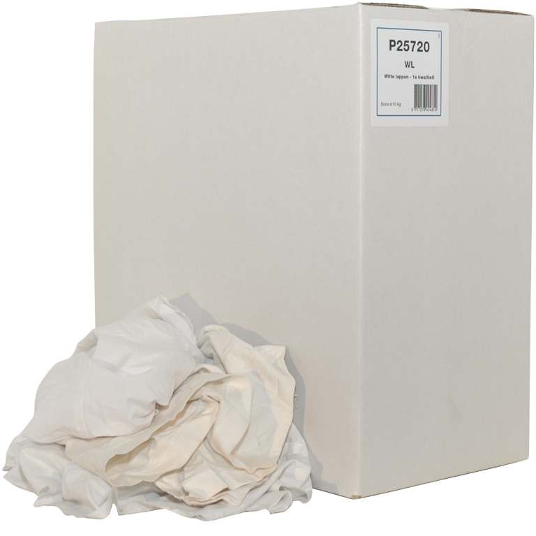 Euro Products | Poetsdoek | Witte Lappen 1ste kwaliteit | Doos 10 kg