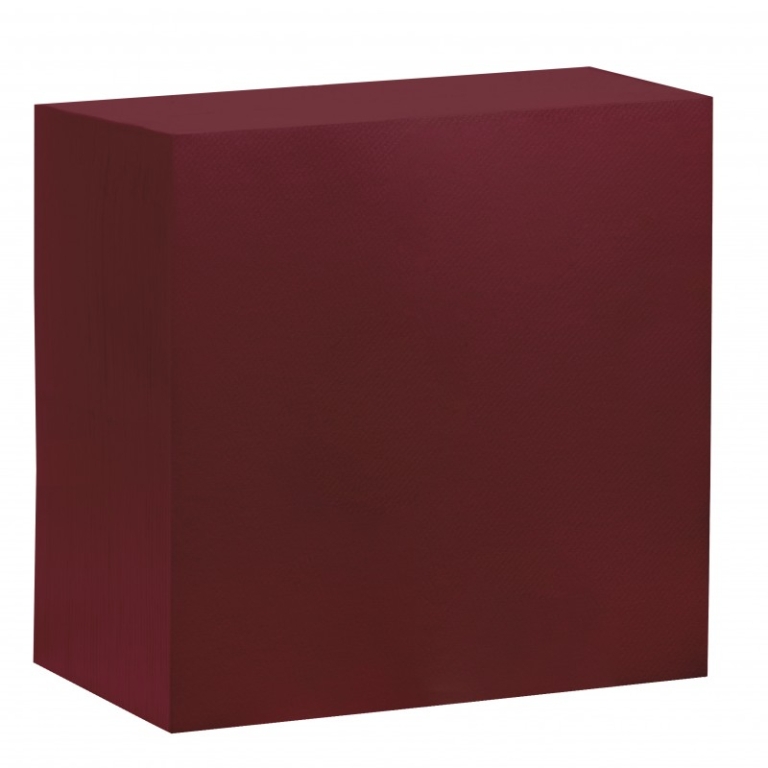 Airlaid | Servetten 1-laags | 1/4 vouw | Bordeaux | 40x40cm | 10x50 stuks